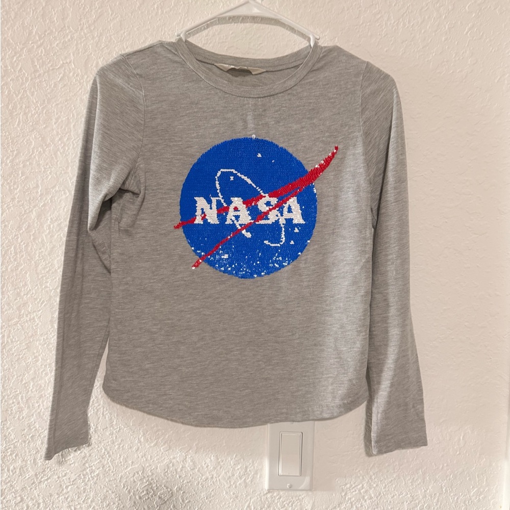 H&M Kids Gray NASA Long Sleeve Tee